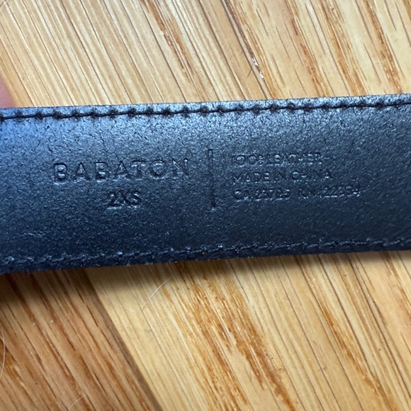 Aritzia Black Leather Belt with Gold Buckle (brass) - Picture 3 of 3